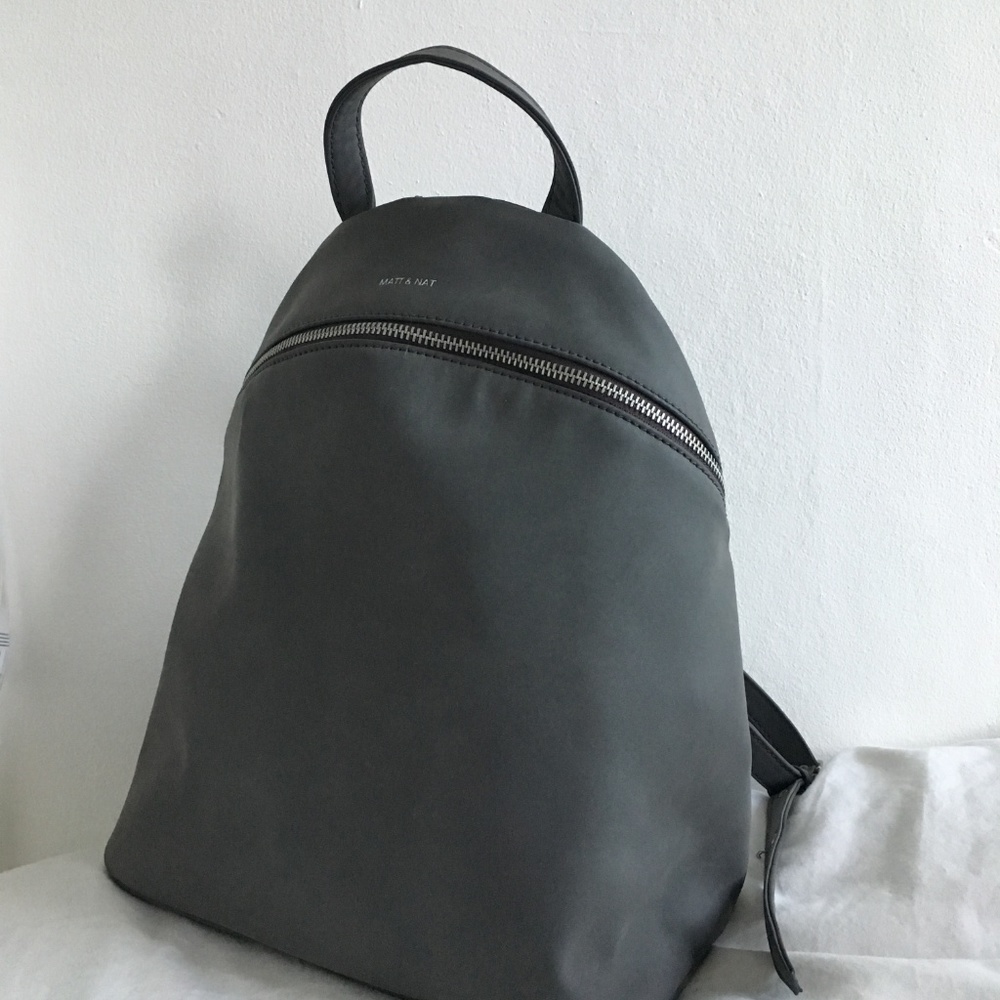 Matt & Nat Aries Backpack, Faux Suede, Grey